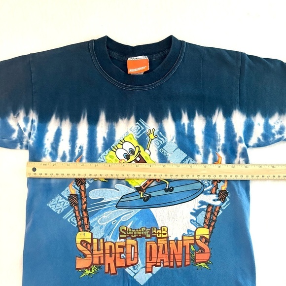 Vintage Kids 2002 SpongeBob Square Pants Surfing T-Shirt Tee Size YS 6/8 - Picture 5 of 7